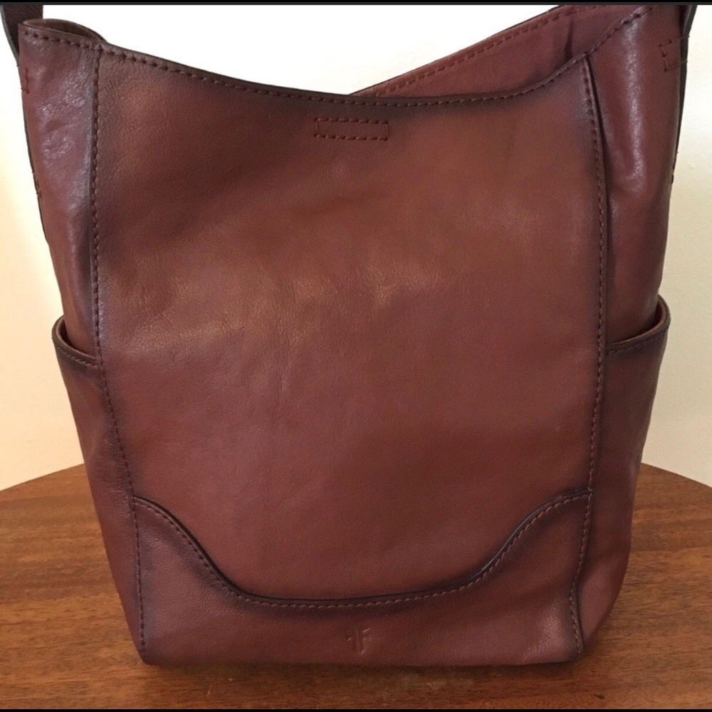 FRYE Leather Side Pocket Hobo Shoulder Bag, - Picture 2 of 14